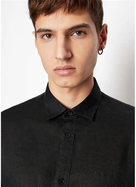 camisa armani exchange negra